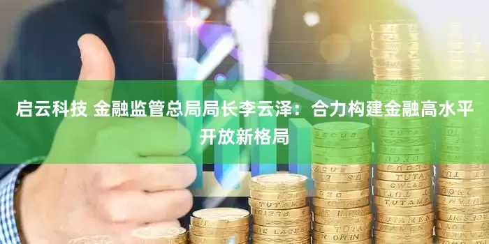 启云科技 金融监管总局局长李云泽：合力构建金融高水平开放新格局