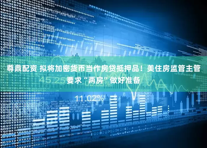 尊鼎配资 拟将加密货币当作房贷抵押品！美住房监管主管要求“两房”做好准备